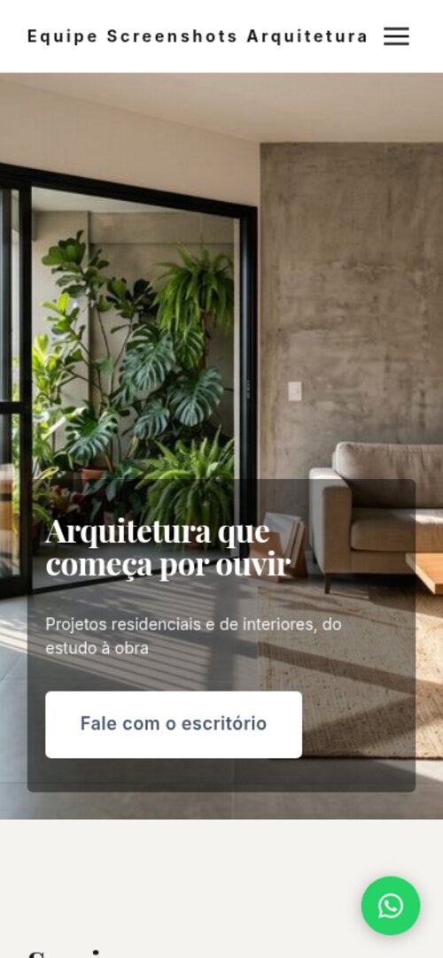 O mesmo site no celular