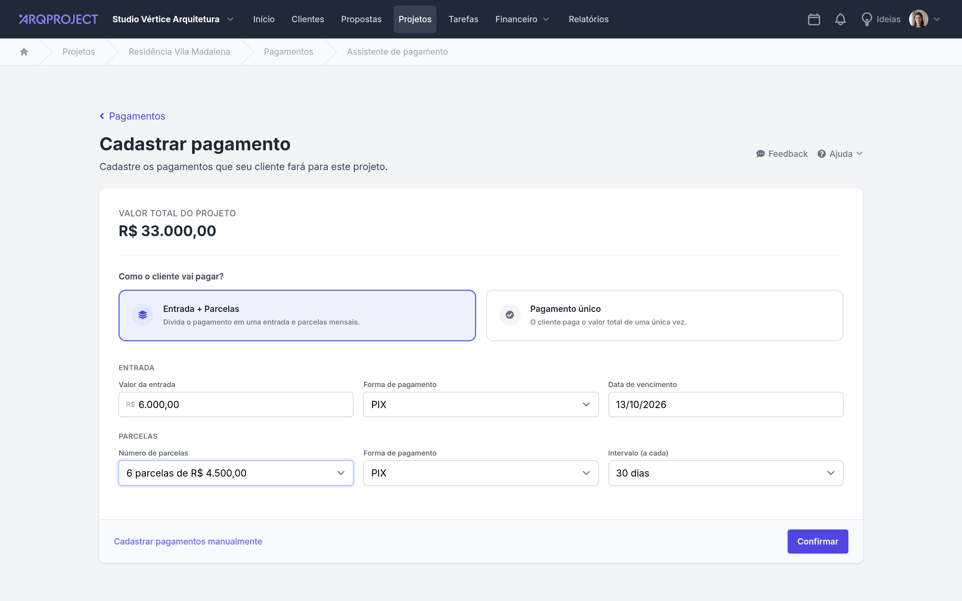 Assistente de pagamento.